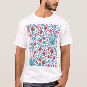 Camiseta Padrão de colheita floral sem costura árabe.