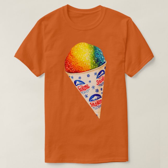 Camiseta Padrão de Cone de Neve (Frente do Design)