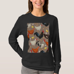 Camiseta padrão de cor de frango Ativo