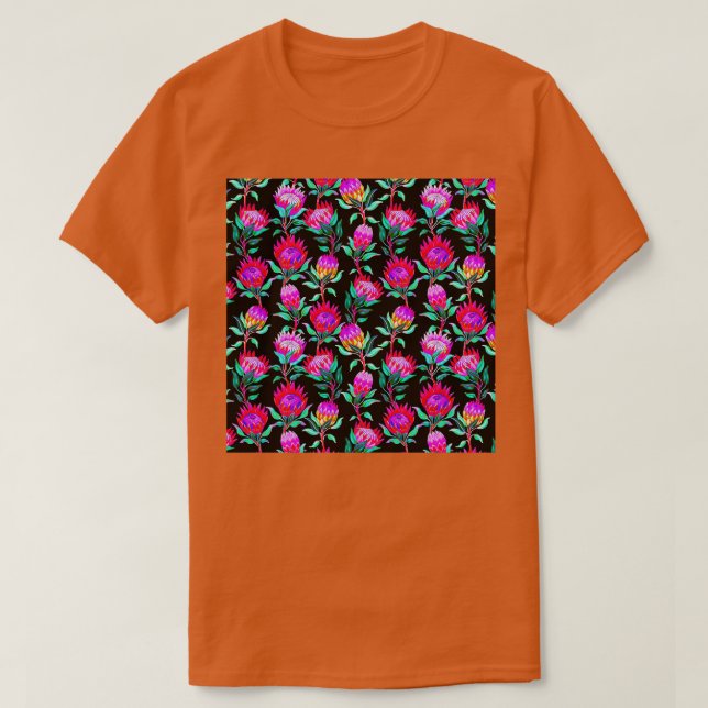 Camiseta Padrão de cor floral (Frente do Design)