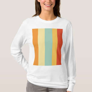 Camiseta Padrão de cores com striping retroativo