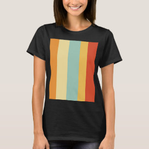 Camiseta Padrão de cores com striping retroativo