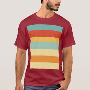 Camiseta Padrão de cores com striping retroativo