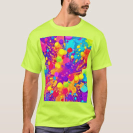 Camiseta Padrão de cores vibrante