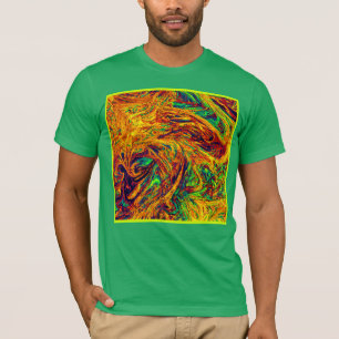 Camiseta Padrão de Cores Vibrante Expressivo