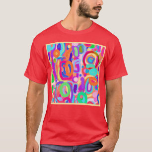 Camiseta Padrão de Cores Vibrantes e Brilhantes