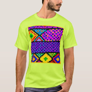 Camiseta Padrão de cores vivas
