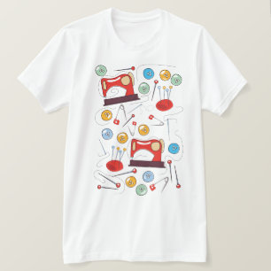 Camiseta Padrão de costura desenhado pela mão