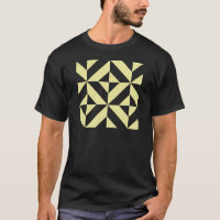 Padrão de Cubo de Deco Geométrico Amarelo Pálido