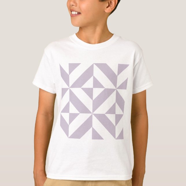 Camiseta Padrão de Cubo de Deco Geométrico de Uvas Legal Pá (Frente)