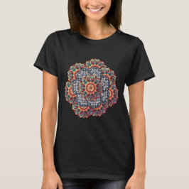 Camiseta Padrão de Design de Flor de Mandala