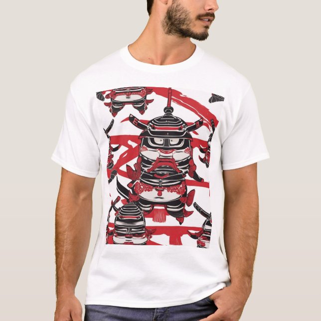 Camiseta Padrão de Design Tradicional Japonês 0015 (Frente)