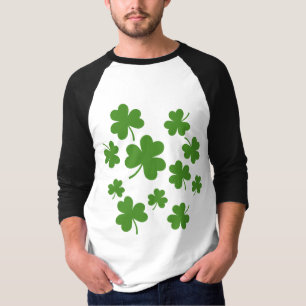 Camiseta Padrão de Dia de São Patrício Shamrock Clover