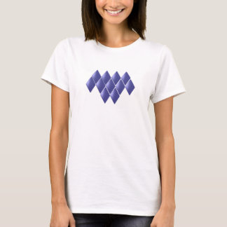 Camiseta Padrão de Diamante Roxo