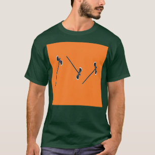 Camiseta Padrão de eixos em laranja