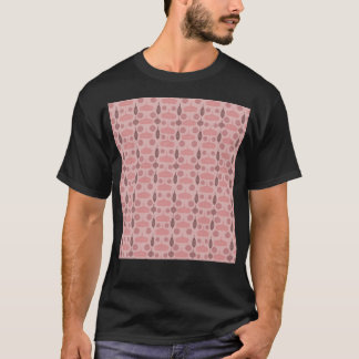 Camiseta Padrão de enfeites de natal rosa