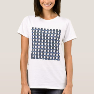 Camiseta Padrão de escaravelho Abstrato Azul do Mod Retro