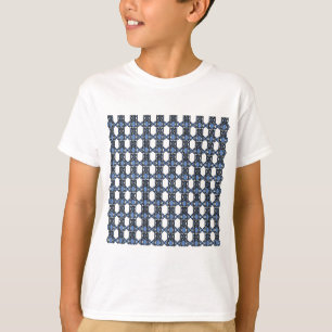 Camiseta Padrão de escaravelho Abstrato Azul do Mod Retro