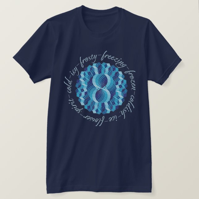 Camiseta Padrão De Espírito De Gelo (Frente do Design)