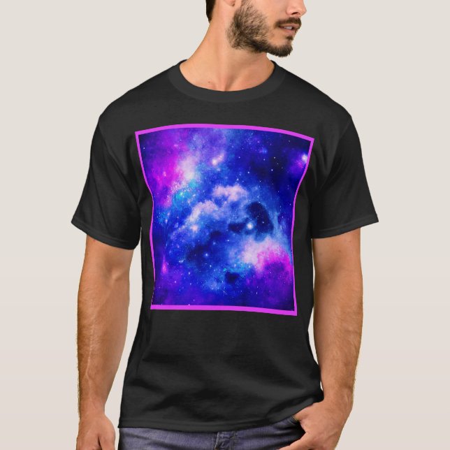 Camiseta Padrão de exploração de nebulosa vibrante (Frente)