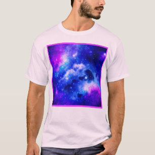 Camiseta Padrão de exploração de nebulosa vibrante