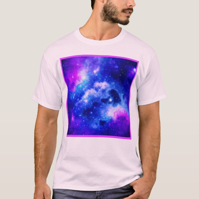 Camiseta Padrão de exploração de nebulosa vibrante (Frente)