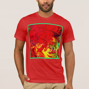 Camiseta Padrão de Explosão de Cor Energética