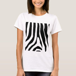 Camiseta Padrão de faixas de impressão zebra
