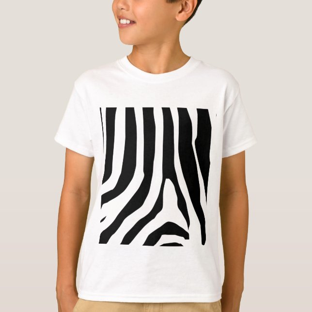 Camiseta Padrão de faixas de impressão zebra (Frente)