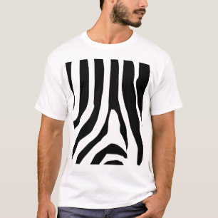 Camiseta Padrão de faixas de impressão zebra