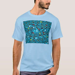 Camiseta padrão de fantasia azul