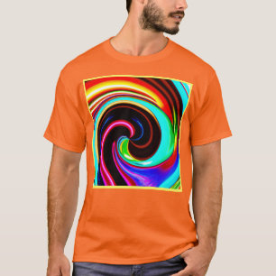 Camiseta Padrão de fantasia espiral vibrante