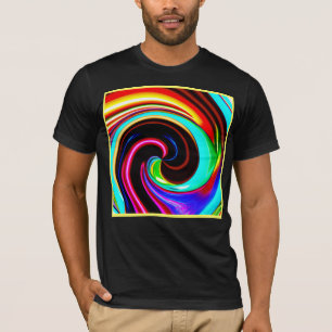 Camiseta Padrão de fantasia espiral vibrante