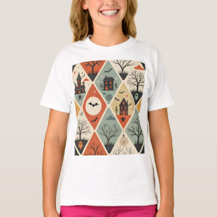 Camiseta Padrão de fantasma escuro