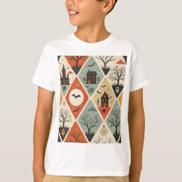 Camiseta Padrão de fantasma escuro