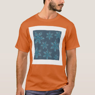 Camiseta Padrão de floco de neve Feriado de inverno Feriado