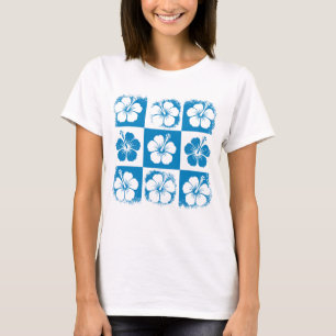 Camiseta Padrão de Flor de Hibisco