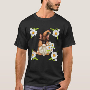 Camiseta Padrão de Flor de Margarida Floral Para Mãe Pastor
