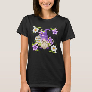 Camiseta Padrão de Flor de Margarida Floral Para Violeta Ro