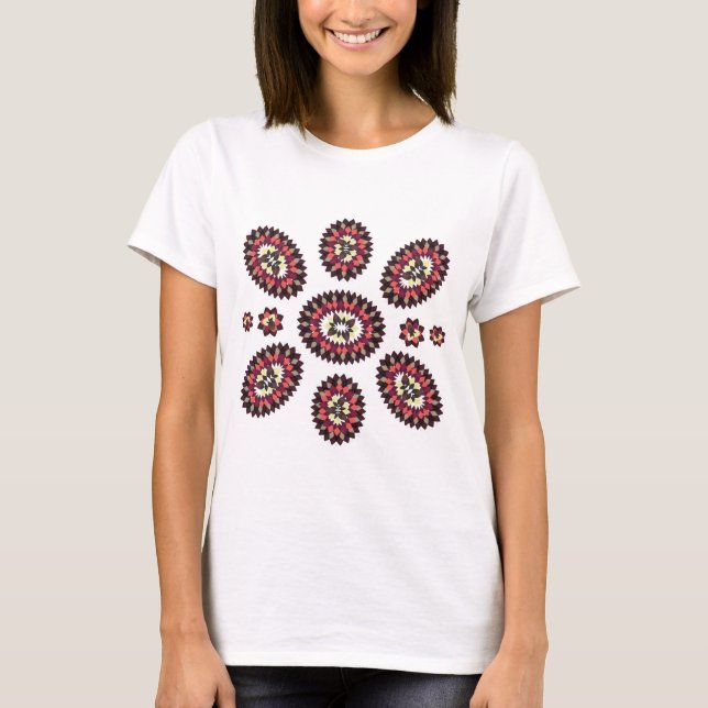 Camiseta Padrão de Flor Mandala (Frente)