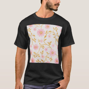 Camiseta Padrão de Flor Simples