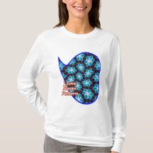 Padrão de Flores Azuis abstrato