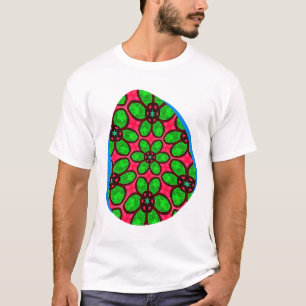 Camiseta Padrão de Flores de Abstrato Bonito