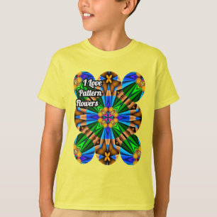 Camiseta Padrão de Flores de Abstrato exclusivo