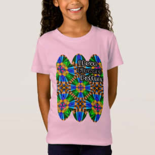 Camiseta Padrão de Flores de Abstrato exclusivo