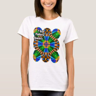 Camiseta Padrão de Flores de Abstrato exclusivo