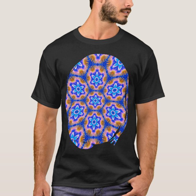 Camiseta Padrão de Flores de Furos (Frente)