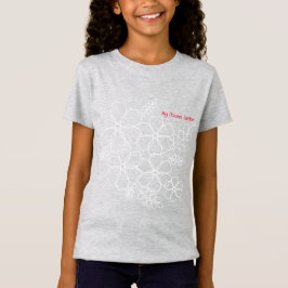 Camiseta Padrão de flores de verão simples e elegante