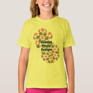 Camiseta Padrão de Flores do Cosmos
