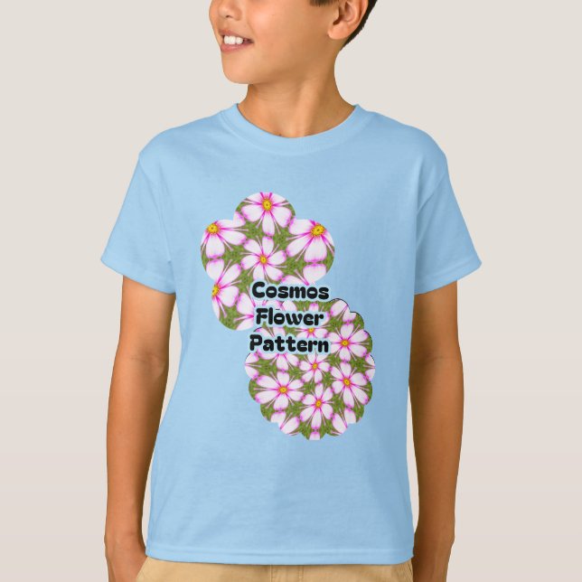 Camiseta Padrão de Flores do Cosmos (Frente)